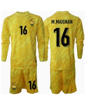 Francia Mike Maignan #16 Portiere Maglia Gara Casa Repliche Europei 2024 Bambino Maniche Lunghe